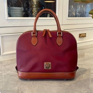 Dooney & Bourke pebble grain zip zip satchel- Color, Wine.